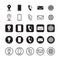 Contact information icons, vector