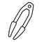 Contact lens tweezers icon, outline style