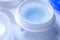 Contact lenses, ultra-wetting and comfortable wearing of contact lenses. Medicine and vision concept