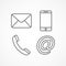 Contact Line Icons