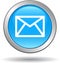 Contact mail icon web buttons blue
