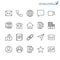 Contact outline icon set