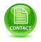 Contact (page icon) glassy green round button