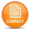 Contact (page icon) special orange round button