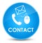 Contact (phone email and mouse icon) cyan blue elegant round but