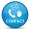 Contact (phone email and mouse icon) cyan blue special round but