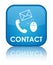 Contact (phone email and mouse icon) cyan blue special square bu