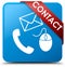 Contact (phone email and mouse icon) cyan blue square button red