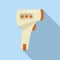 Contact thermometer icon flat vector. Infrared medical