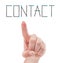 Contact us concept using female hand and safety matches