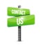 contact us road sign concept illustration