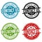 Contact us Round Stamp Collection. Eps10 Vector Badge