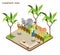 Contact Zoo Isometric Composition