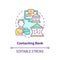 Contacting bank concept icon