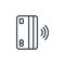 contactless icon vector from sales concept. Thin line illustration of contactless editable stroke. contactless linear sign for use