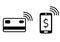 Contactless Payment Concept. Payment used wireless credit card or smartphone. NFC technology. Credit card transaction cashier. Pos