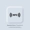 Contactless Payment icon. Nfc icon. Wireless payment. Contactless cashless society icon. Vector EPS 10. UI icon. Neumorphic UI UX