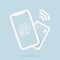 Contactless Payment icon. Nfc icon. Wireless payment. Contactless cashless society icon. Vector illustration