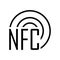Contactless payment logo. NFC icon. NFC letter logo. NFC payments icon for apps