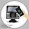 Contactless payment transaction terminal with display and pinpad. Wireless payment. POS terminal, MSR, EMV, NFC smartphone with p