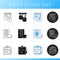 Contactless technology icons set