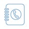 Contacts, notebook, phone book line icon
