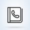 Contacts, phone book. Simple vector modern icon design illustration