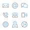 Contacts simple vector icon set