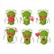 Contagious cartoon character with love cute emoticon