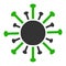 Contagious Virus Vector Icon Flat Illustration