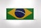 A container, 3D rendering, Flag of Brazil