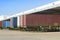 The container car at the loading terminal.