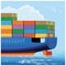 Container carrier ship