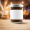 Container of coffee powder, empty blank generic product packaging mockup