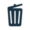 Container, discard, dustbin icon. Glyph style vector EPS
