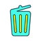 Container, discard, dustbin icon. Simple color vector
