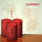 Container of flammable liquid. Red canister.