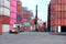 Container forklifts and trucks in the container yard trade perspective