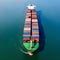 Container freight shipping, international transportation by container cargo ship