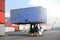 Container handlers in the harbor, transportation concepts