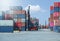 Container handlers in the harbor, transportation concepts