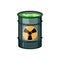 container hazard chemical waste cartoon vector illustration