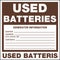 Container Hazardous Standard Label Marking Used Batteries