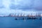 Container Industrial Port, Harbor in Singapore, Far East Asia