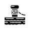 container loader port equipment glyph icon vector illustration