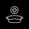 Container for medical tools. Vector icon