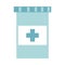 Container medicine prescription health care equipment medical flat style icon