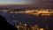 Container Port at Victoria Harbour Night Scene