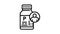 container probiotics line icon animation