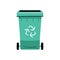 Container or recycle bins for paper, plastic, glass and general trash.